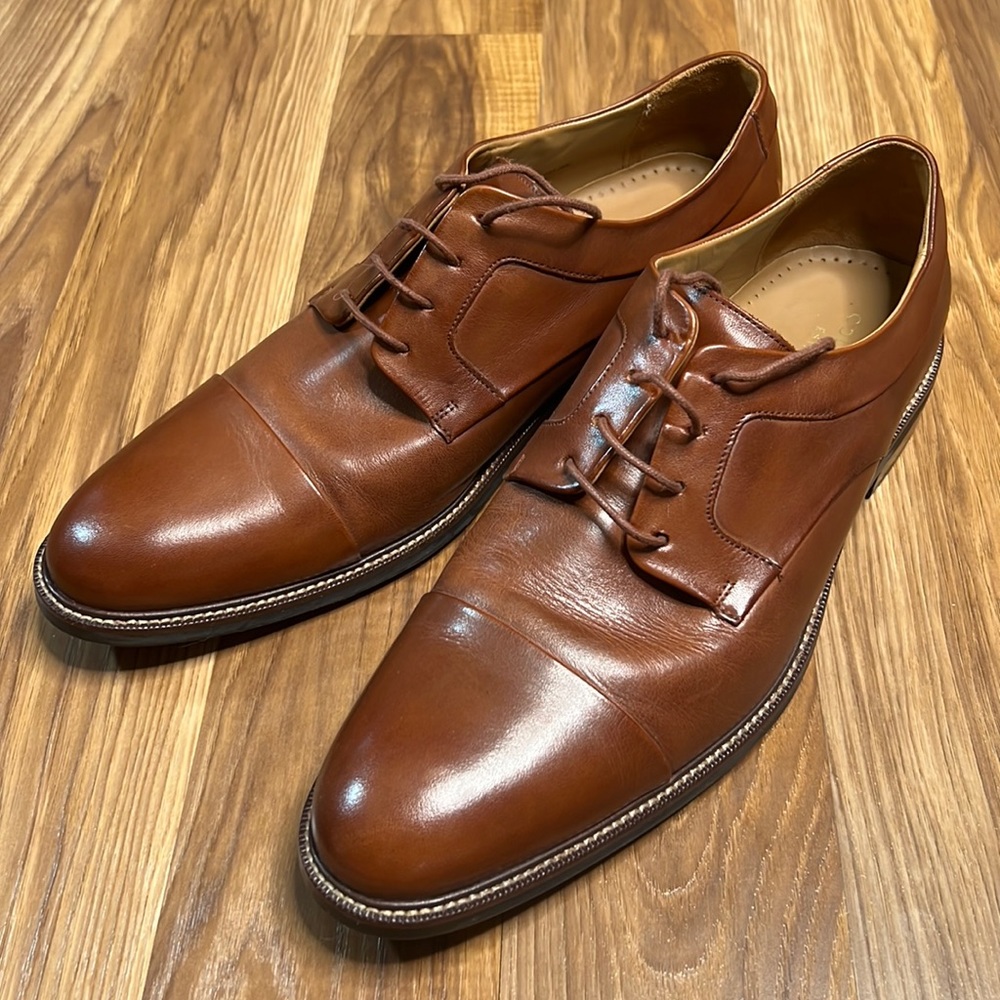 Cole Haan Brown Oxford Toe Cap Dress Shoe Size 11